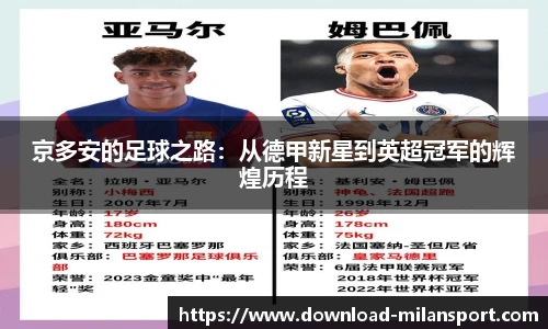 京多安的足球之路:从德甲新星到英超冠军的辉煌历程
